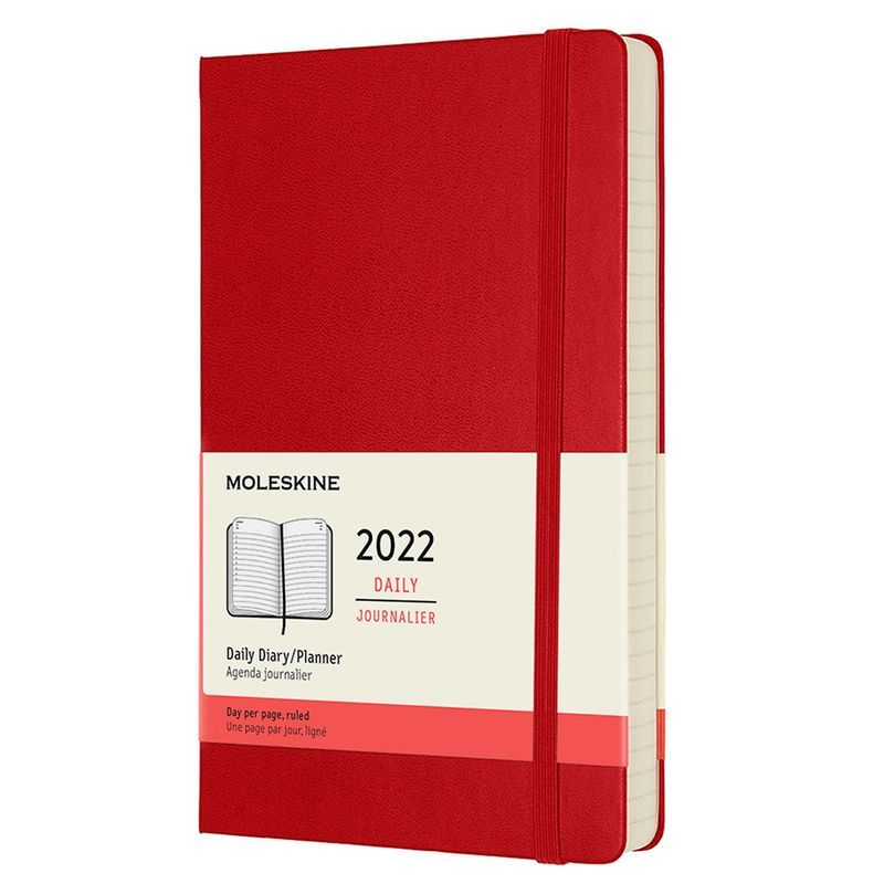 Ежедневник Moleskine Classic 2022, Large (13x21 см), красный