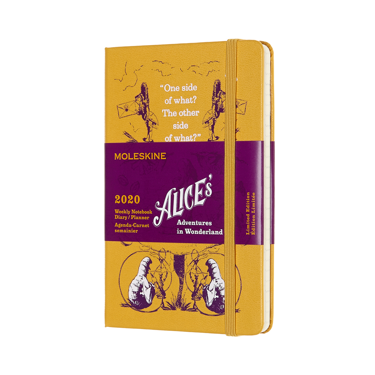 картинка Еженедельник Moleskine Alice in Wonderland (2020), Pocket (9x14 см), желтый от магазина Молескинов
