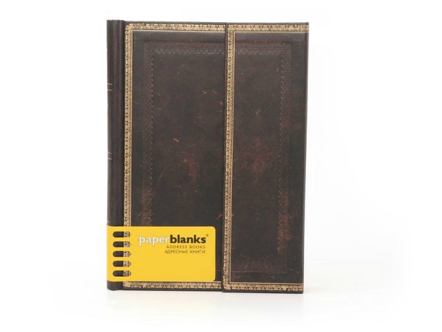 картинка Алфавитная записная книжка Paperblanks Black Moroccan, Midi (13х18см), коричневая от магазина Молескинов