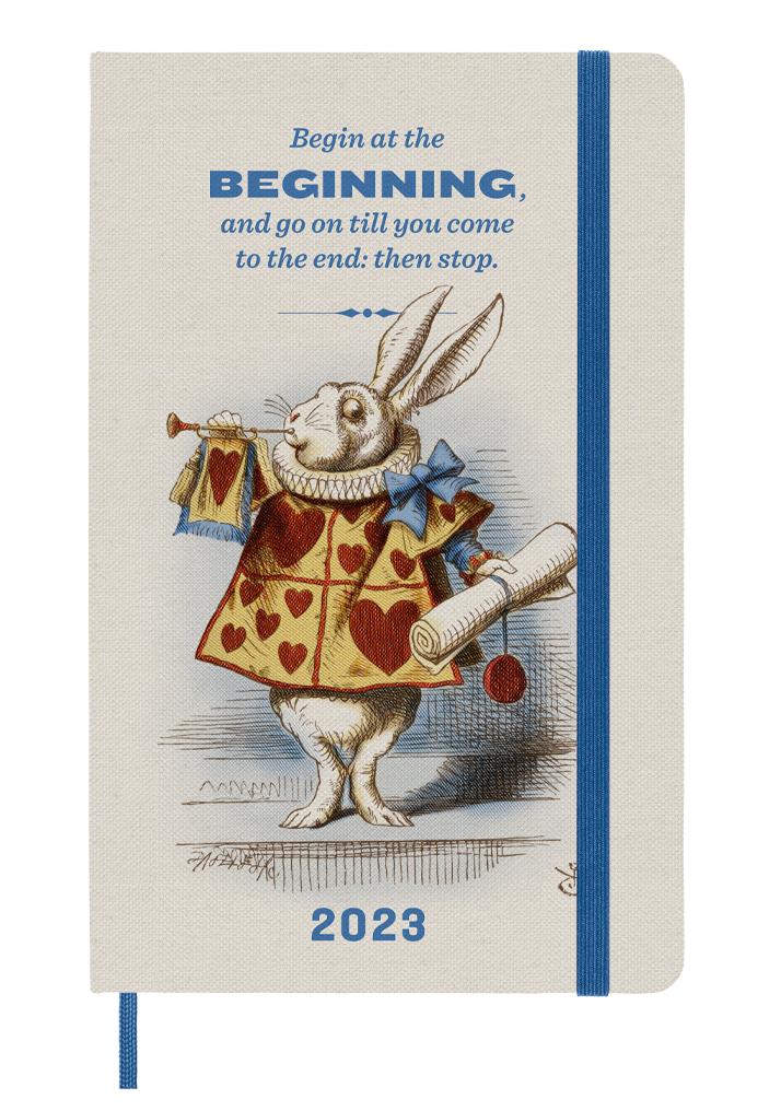 картинка Еженедельник Moleskine Alice in Wonderland (2023), Large (13x21 см), RABBIT от магазина Молескинов