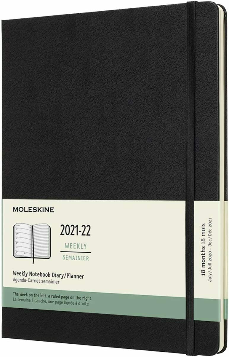 картинка Еженедельник Moleskine Classic (2021-2022), XLarge (19x25 см), черный от магазина Молескинов