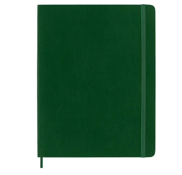 картинка Записная книжка Moleskine Classic Soft(мягкая обложка), в клетку, XLarge (19х25 см), зеленая от магазина Молескинов