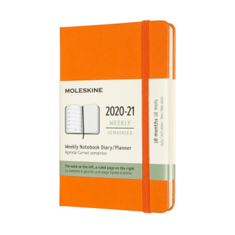 картинка Еженедельник Moleskine Classic (2020-2021), Pocket (9x14 см), оранжевый от магазина Молескинов