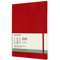 Еженедельник Moleskine Classic Soft (мягкая обложка), 2022, XLarge (19х25см), красный