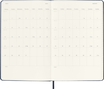 картинка Еженедельник Moleskine Classic (2024-2025), Large (13x21 см), синий от магазина Молескинов