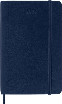 картинка Ежедневник Moleskine Classic Soft (мягкая обложка), 2023, Pocket (9x14 см), синий от магазина Молескинов