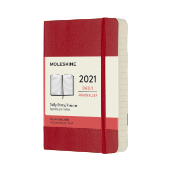 картинка Ежедневник Moleskine Classic Soft (2021), мягкая обложка, Pocket (9x14 см), красный от магазина Молескинов