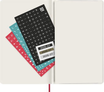 картинка Еженедельник 18 месяцев Moleskine Classic Soft (мягкая обложка),( 2026-2027),  Large (13x21 см),   красный от магазина Молескинов