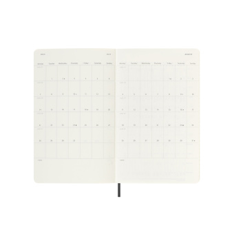 картинка Еженедельник Moleskine Classic Soft (мягкая обложка),2025,Large (13x21 см),черный, гориз.блок от магазина Молескинов