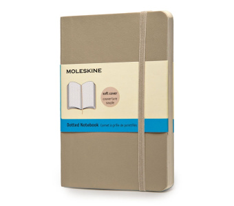 картинка Записная книжка Moleskine Classic Soft (в точку), Pocket (9х14 см), бежевый от магазина Молескинов