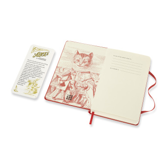 картинка Ежедневник Moleskine Alice in Wonderland (2021), Pocket (9x14 см), красный от магазина Молескинов