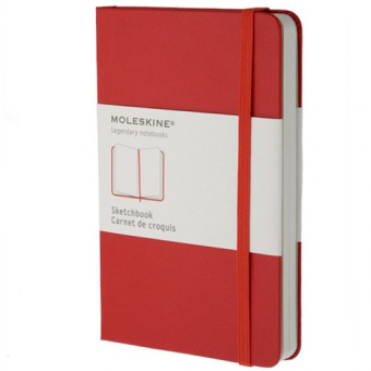 картинка Записная книжка Moleskine Sketchbook (для рисунков), Pocket (9x14см), красная от магазина Молескинов