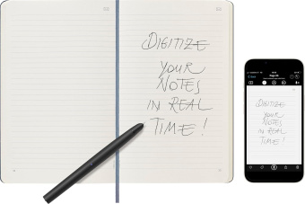 картинка Записная книжка Moleskine Smart (в линейку), Large (13x21 см), синяя от магазина Молескинов