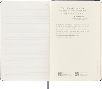 картинка Записная книжка Moleskine Smart (в линейку), Large (13x21 см), синяя от магазина Молескинов