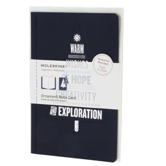 картинка Набор для письма Moleskine Note Card Large (11,5х17,5см) 'Ornament Card Tree', синий от магазина Молескинов