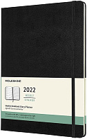 Еженедельник Moleskine Classic 2022, XLarge (19х25см), черный
