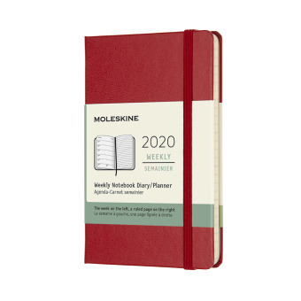 картинка Еженедельник Moleskine Classic (2020), Pocket (9x14 см), красный от магазина Молескинов