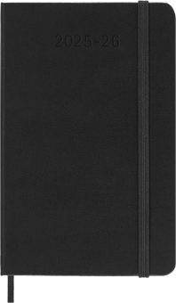картинка Еженедельник 18 месяцев Moleskine Classic 2025 - 2026, Pocket (9x14 см), твердая обложка, черный от магазина Молескинов