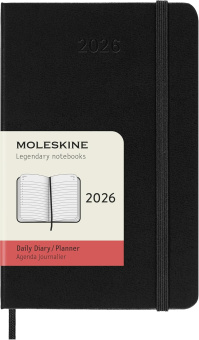 картинка Ежедневник Moleskine Classic 2026, Pocket (9x14 см), черный от магазина Молескинов