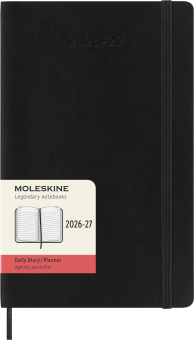 картинка Ежедневник 18 месяцев  Moleskine Classic Soft (мягкая обложка), (2026-2027), Large (13x21 см), черный от магазина Молескинов