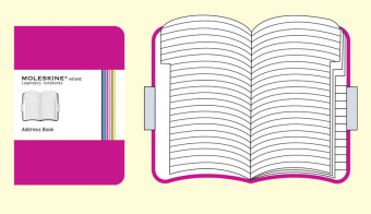 картинка Записная книжка Moleskine Volant (с алфавитом), Large(13х21см), розовая от магазина Молескинов