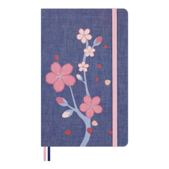 картинка Записная книжка Moleskine Limited Edition Sakura, Large (13x21см), нелинованная, в подарочной коробке от магазина Молескинов
