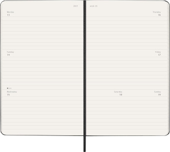 картинка Еженедельник Moleskine Classic 2026, горизонтальный блок, Large (13x21 см), черный от магазина Молескинов