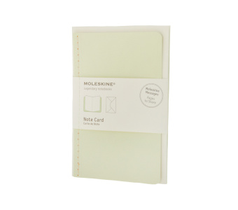 картинка Почтовый набор Moleskine Note Card (с конвертом), Pocket (9х14см), зеленый от магазина Молескинов