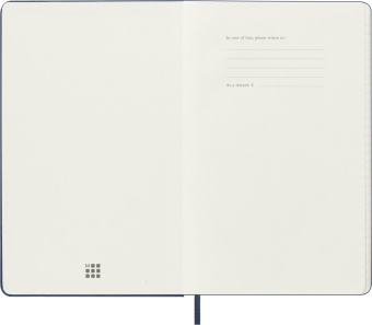 картинка Еженедельник 18 месяцев Moleskine Classic ( 2026-2027),  Large (13x21 см),  синий от магазина Молескинов