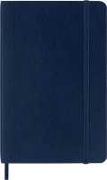 Еженедельник Moleskine Classic Soft (мягкая обложка), (2024-2025), Pocket (9x14 см), синий