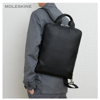 картинка Рюкзак Moleskine Classic Leather (натуральная кожа), вертикальный, черный от магазина Молескинов