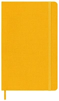 Записная книжка Moleskine Classic Silk (тканевая обложка), (в линейку), Large (13х21см), оранжево-желтая