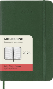 картинка Ежедневник Moleskine Classic Soft (мягкая обложка), 2026, Pocket (9x14 см), зеленый от магазина Молескинов