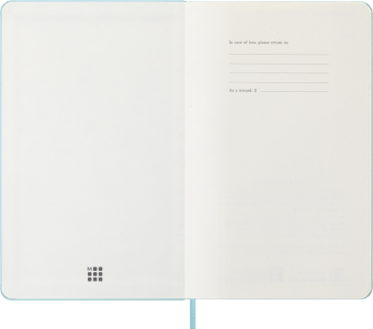 картинка Еженедельник 18 месяцев Moleskine Classic 2025 - 2026, Large (13x21 см), твердая обложка, аквамарин от магазина Молескинов