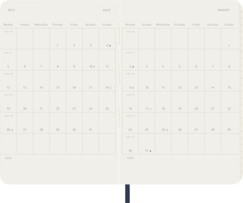 картинка Еженедельник 18 месяцев Moleskine Classic Soft  ( 2026-2027), Pocket (9x14 см),синий от магазина Молескинов