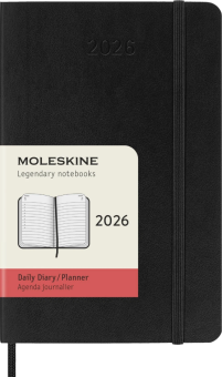 картинка Ежедневник Moleskine Classic Soft (мягкая обложка), 2026, Pocket (9x14 см), черный от магазина Молескинов