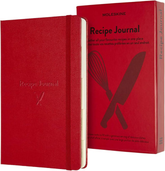 картинка Записная книжка Moleskine Passion Recipe Journal, Large (13x21 см), красная от магазина Молескинов