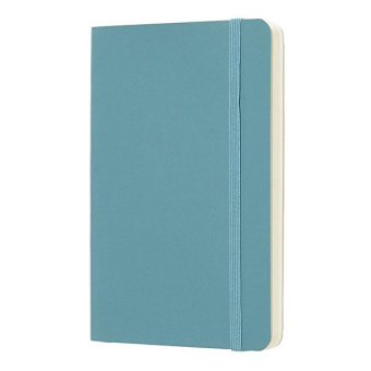 картинка Записная книжка Moleskine Classic Soft (мягкая обложка), нелинованная, Pocket (9x14см), голубая от магазина Молескинов