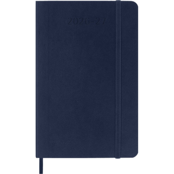 картинка Еженедельник 18 месяцев Moleskine Classic Soft  ( 2026-2027), Pocket (9x14 см),синий от магазина Молескинов