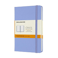 Записная книжка Moleskine Classic (в линейку), Pocket (9x14см), Голубая (гортензия)