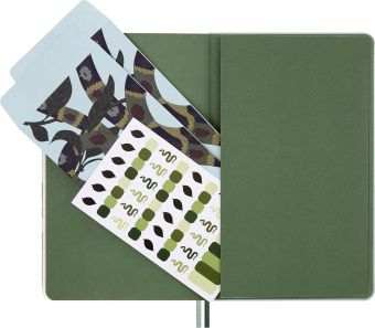 картинка Записная книжка Moleskine Limited Edition Snake Leaves, Large (13 х 21 см), в линейку от магазина Молескинов