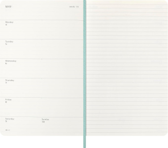 картинка Еженедельник Moleskine PRECIOUS & ETHICAL Mamba, Large (13x21), мягкая обложка, шалфейный зеленый от магазина Молескинов