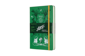 картинка Ежедневник Moleskine Alice in Wonderland (2020), Large (13x21 см), зелёный от магазина Молескинов