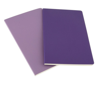 картинка Записная книжка Moleskine Volant (в линейку, 2 шт.), Large (13х21см), фиолетовая от магазина Молескинов