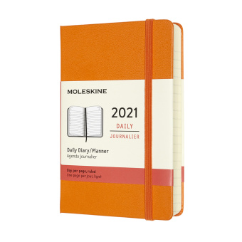 картинка Ежедневник Moleskine Classic (2021), Pocket (9x14 см), оранжевый от магазина Молескинов