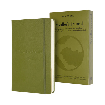 картинка Записная книжка Moleskine Passion Traveller's Journal, Large (13х21см), зеленая от магазина Молескинов