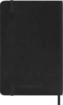 картинка Еженедельник 18 месяцев Moleskine Classic Soft  ( 2026-2027), Pocket (9x14 см),черный от магазина Молескинов