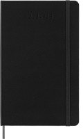 Еженедельник Moleskine Classic (2024-2025), Large (13x21 см), черный