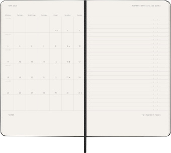 картинка Еженедельник Moleskine Professional 2026 (верт.), Large (13x21 см), черный от магазина Молескинов
