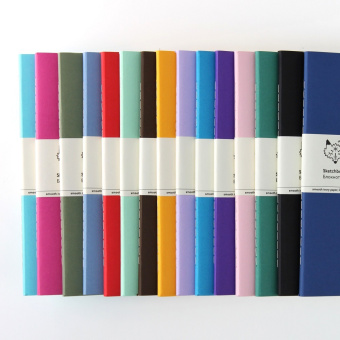 картинка Скетчбук для графики и письма Maxgoodz Large, B5, 32л, 150г/м2, Сшивка, Голубой от магазина Молескинов